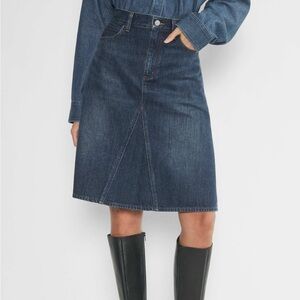 Denim Forum The 90s Midi Denim Skirt